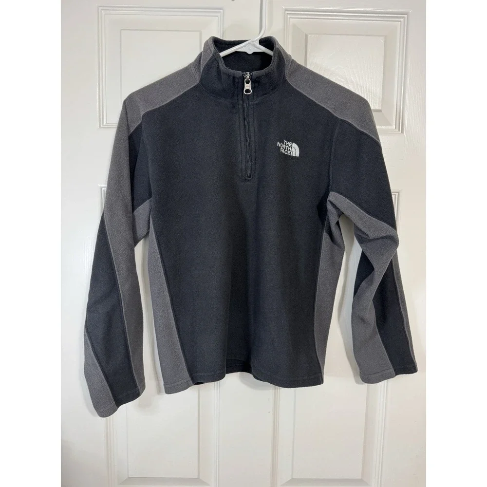 The North Face Sweater Jacket Mens Black‎ Gray Zip Fleece